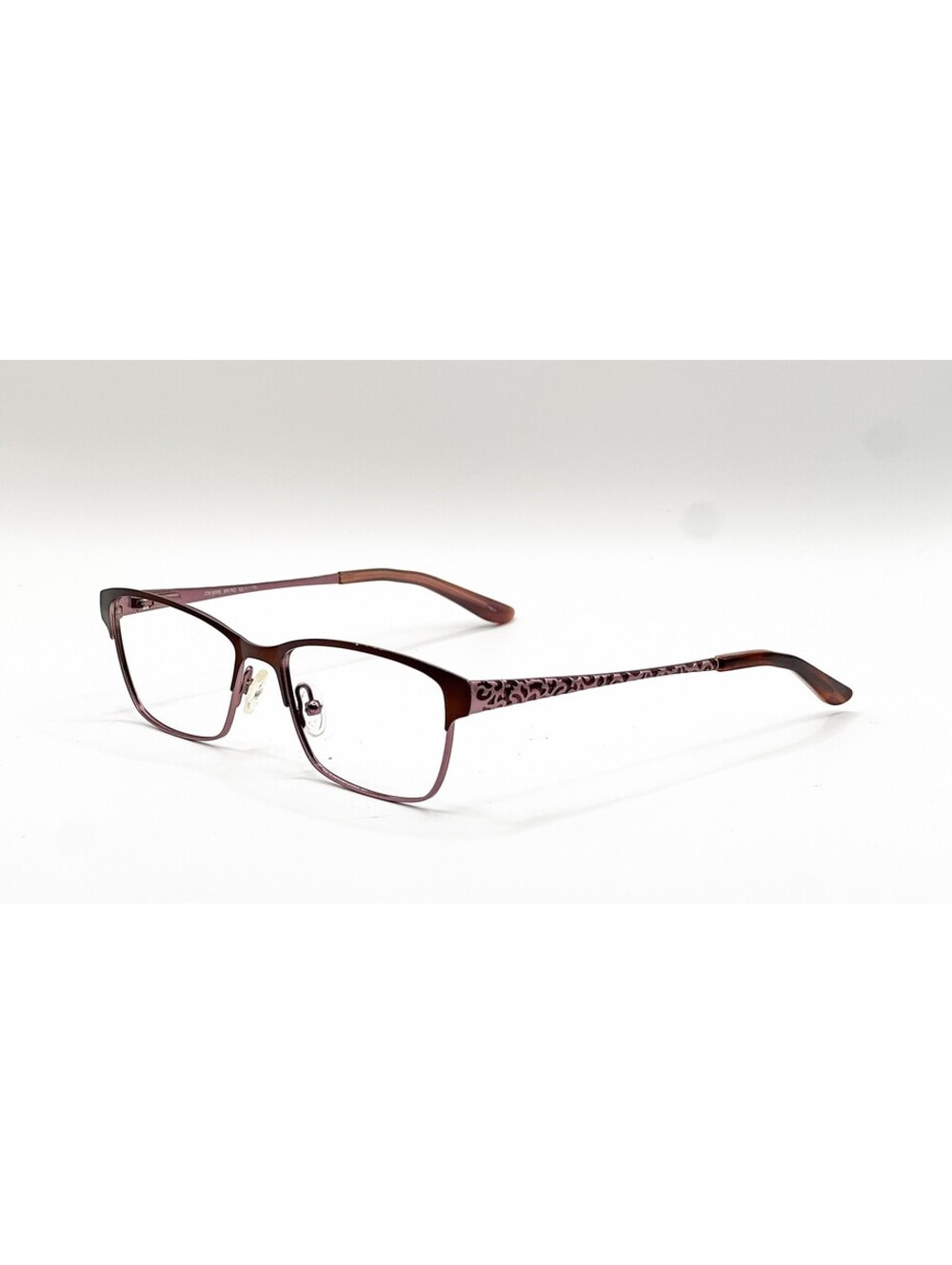 Chelsea Morgan CM 5005 BR RO Brown Rose Rectangle Eyeglass Frames 52-16-135